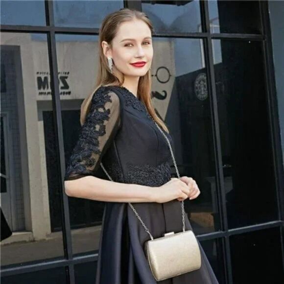 New Clutch Purses for Women Evening Gold - Picture 3 of 7